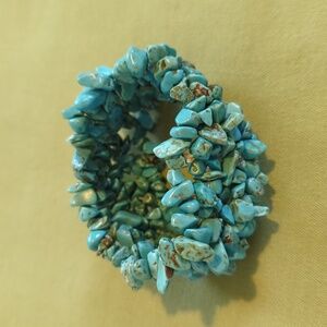 Chunky Turquoise Stretch Band Bracelet